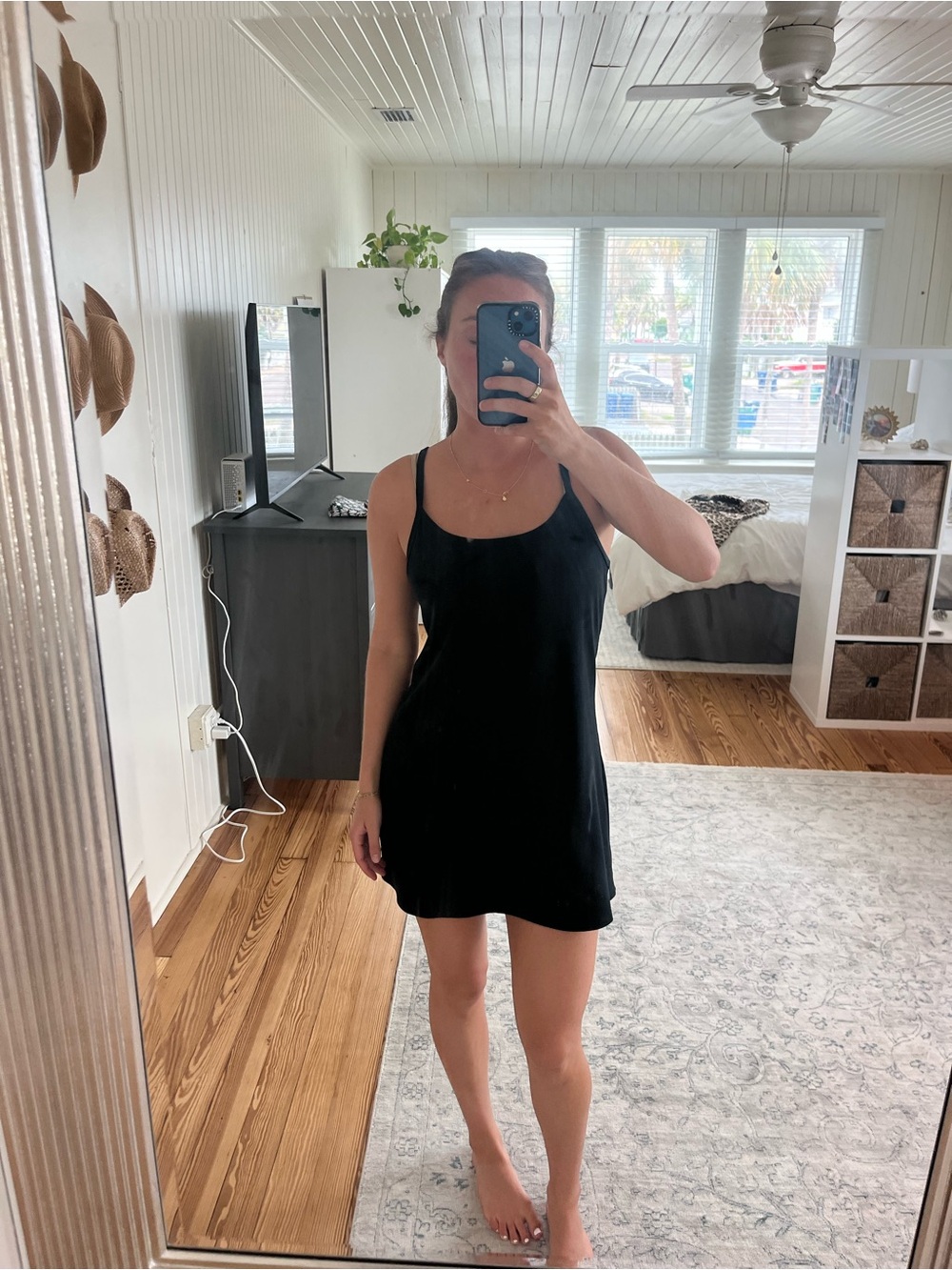 Black mini dress